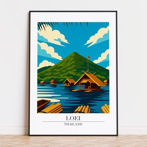 Loei poster, Loei print, Loei illustration, Loei art, Loei Spain poster