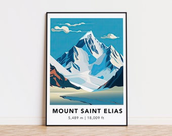 Mount Saint Elias print poster - Designed in Germany, printed in 32 countries world wide for fast global shipping!