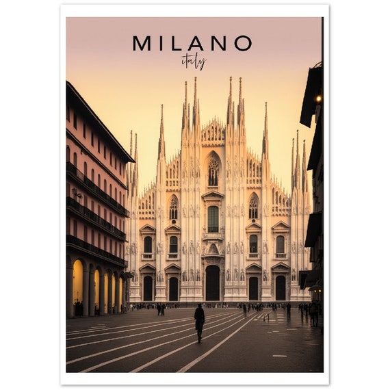 Milan Italy Milano Poster Print Designed in Germany, Printed in 32  Countries World Wide for Fast Global Shipping 