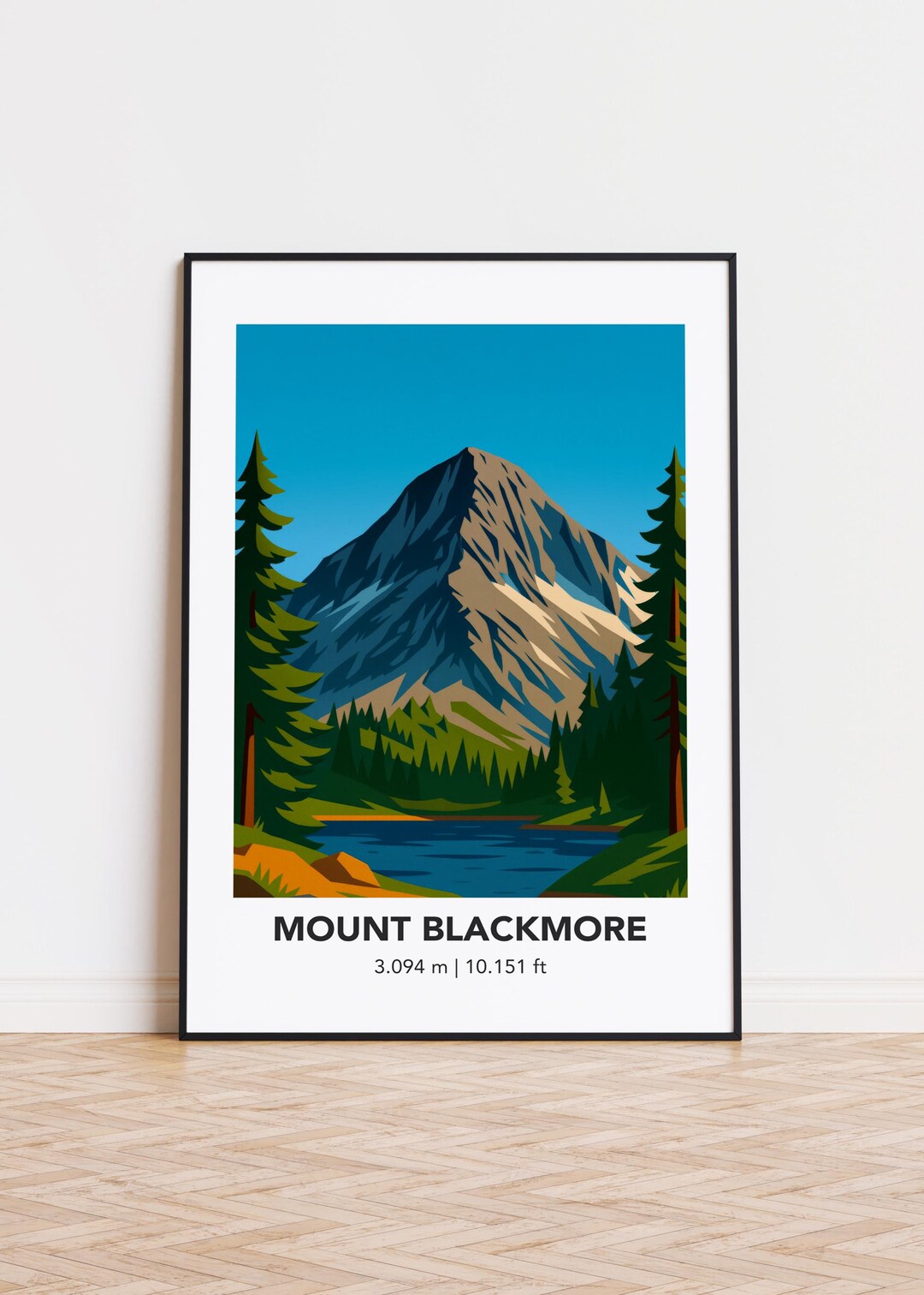Mount Blackmore Art Print: Mountain Illustration Poster - Etsy