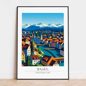 Basel Plakat, Basel Druck, Basel Illustration, Basel Kunst, SCHWEIZ Plakat