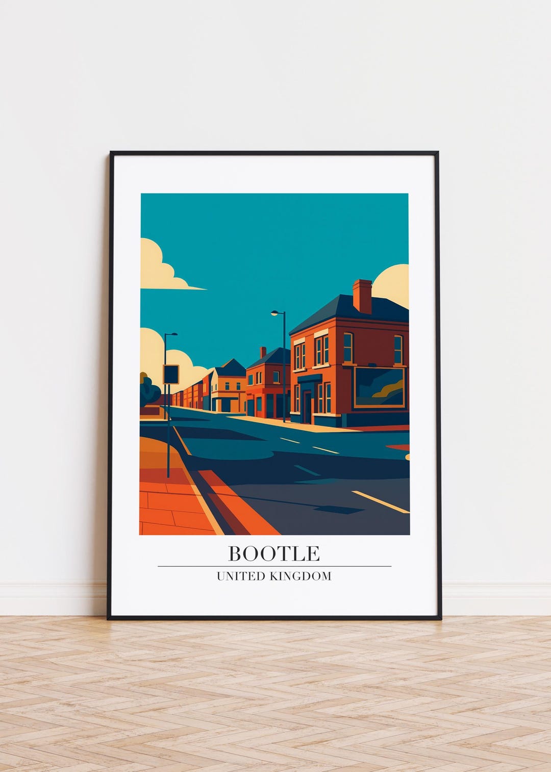 Bootle Print : Modern UK Travel Poster Bootle Poster - Etsy