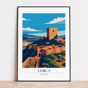 Lorca Spain Poster: City Skyline Art Print