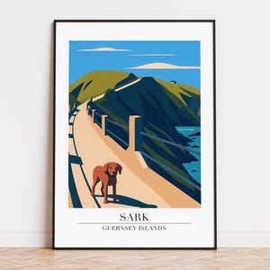 Sark Reiseposter: Guernsey Inseln Kunstdruck