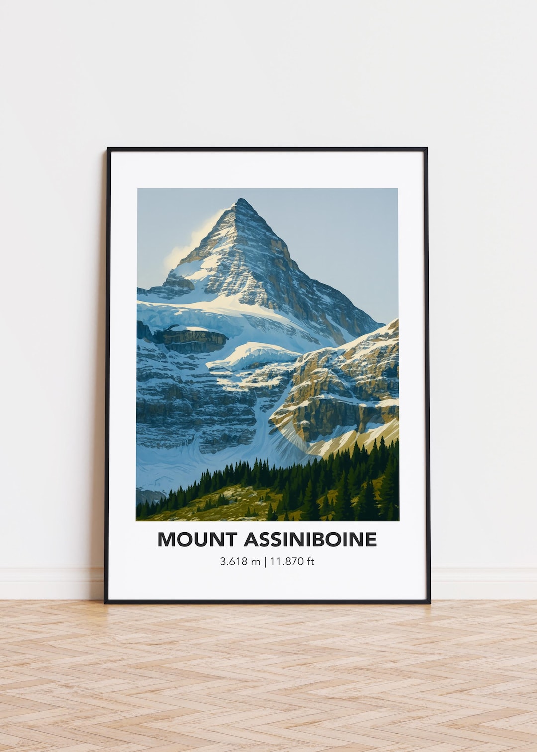Mount Assiniboine Poster: Semi-gloss Mountain Art Print - Etsy