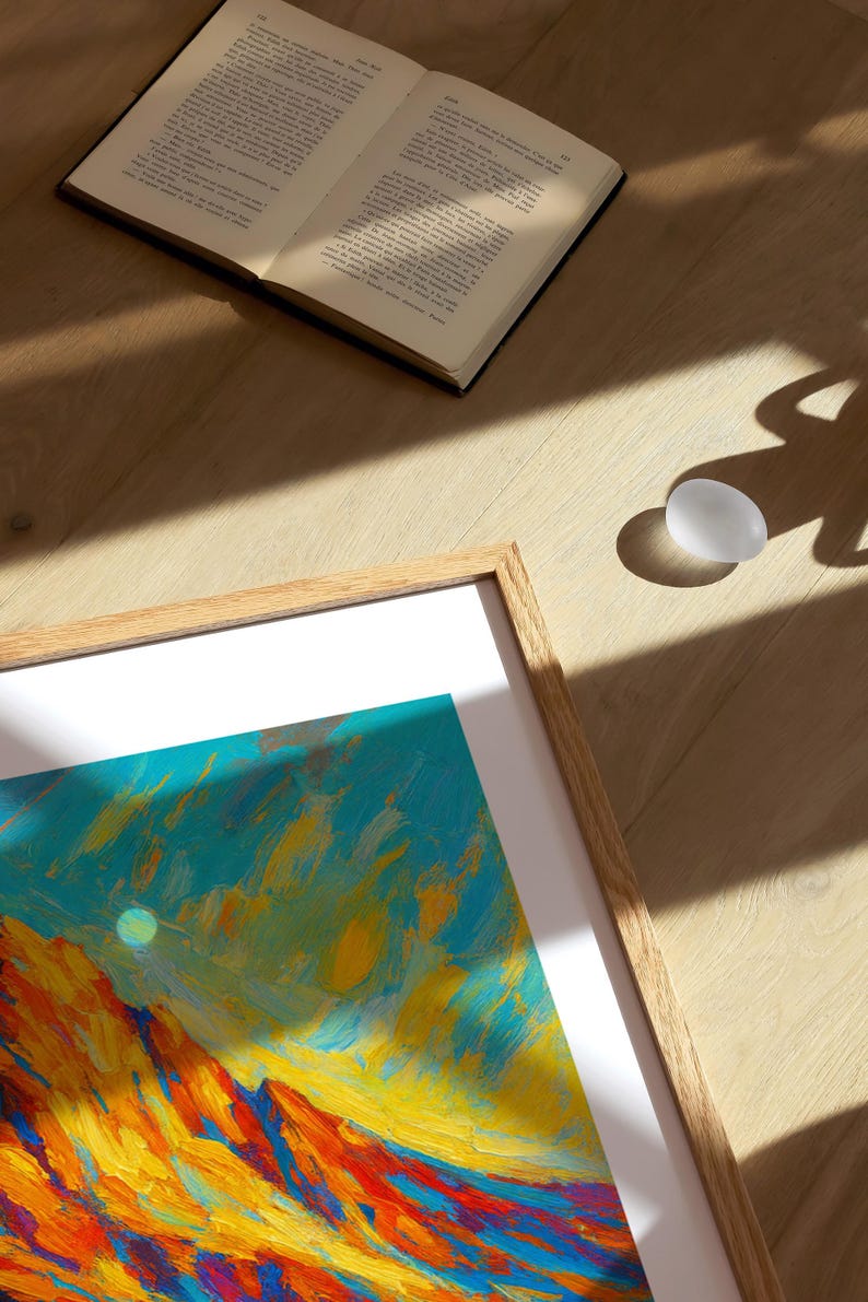 Mount Blackmore Poster: Modern Oil Painting Style Mountain Art Print - Etsy