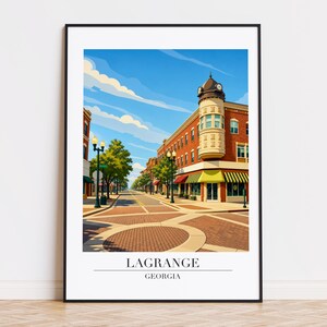 LaGrange GEORGIA print : Modern Travel Poster Style LaGrange poster
