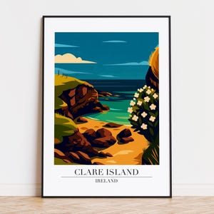 Clare Island Ireland Poster: Modern Travel Art Print