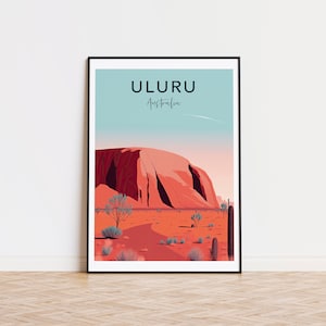 Uluru posterprint - Ontworpen in Duitsland, gedrukt in 32 landen over de hele wereld voor snelle wereldwijde verzending!
