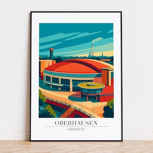 Oberhausen Germany Poster: City Illustration Art Print