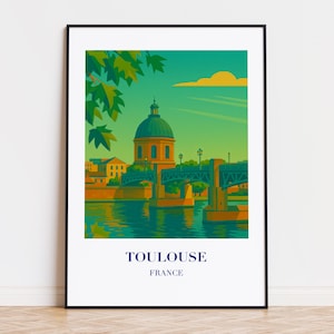 Affiche Toulouse, Impression Toulouse, Illustration Toulouse, Art toulousain, Affiche Toulouse France
