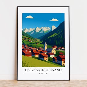 Le Grand-Bornand poster, Le Grand-Bornand print, Le Grand-Bornand illustration, Le Grand-Bornand art, Le Grand-Bornand France poster