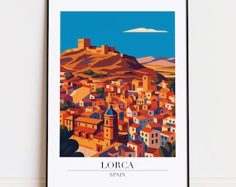 Lorca print : Modern Travel Poster Style Lorca poster