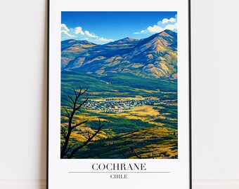 Impresión de Cochrane: Póster de viaje moderno. Póster de Cochrane.