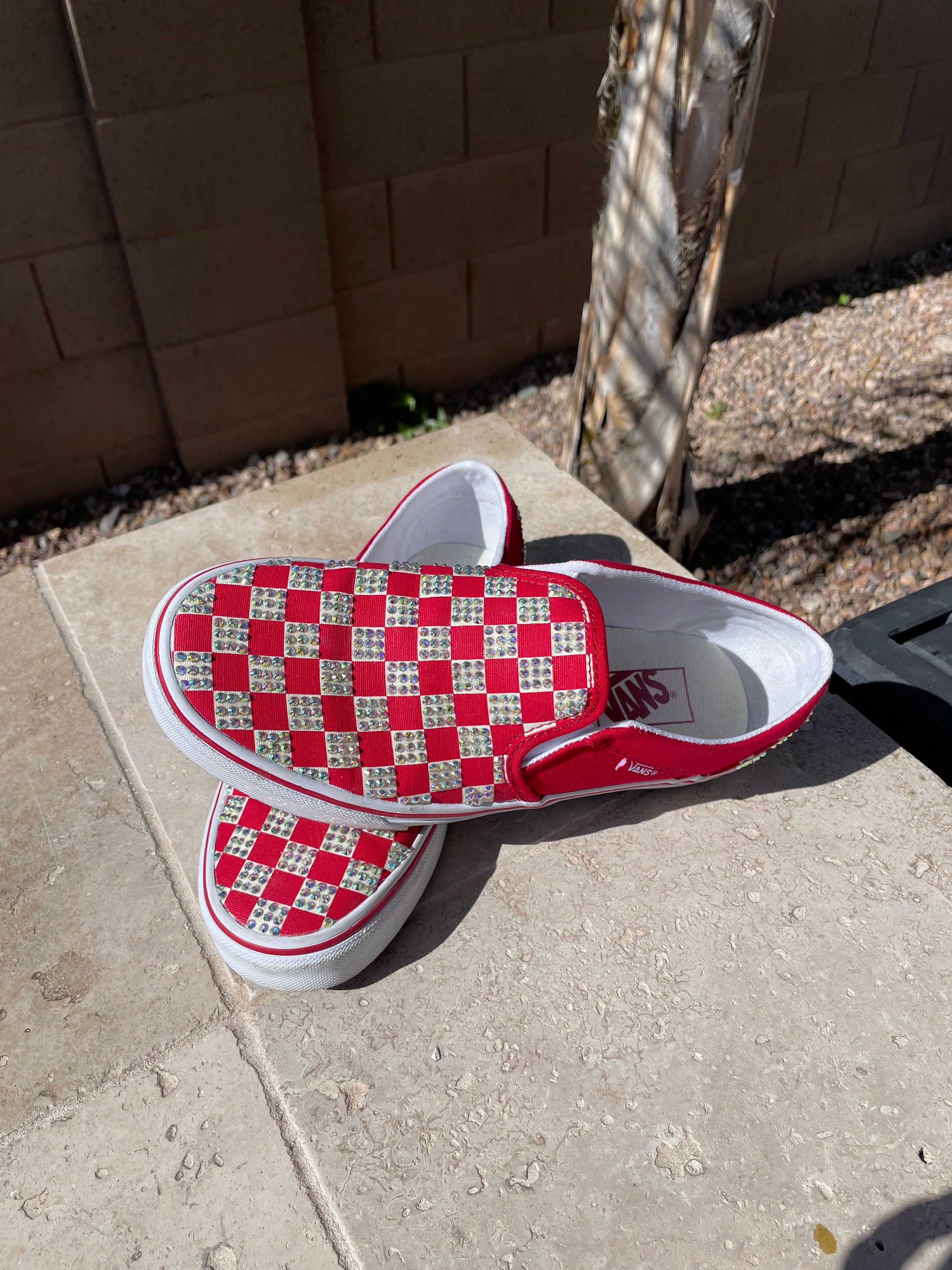 Cute checkered vans hot sale
