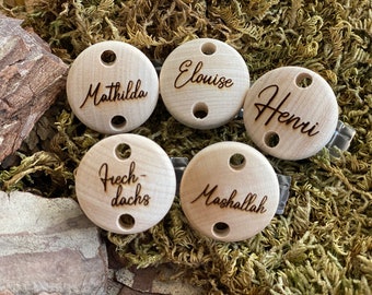 Schnullerclip Holz *personalisiert