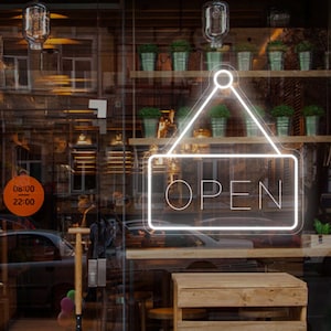 OPEN Neon Signs, Open Sign For Business, USB Open Sign, Hanging Open Sign, Restaurant Cafe Bar Open Sign, Store Front Sign, LED Open Sign