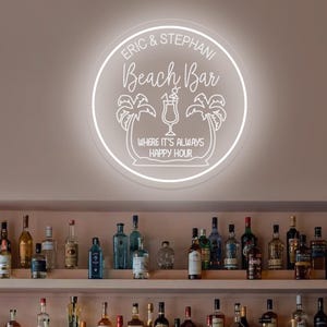 Custom Tiki Bar Neon Sign, USB Light Up Sign, Bar Open Signs, Beach Bar Decor, Home Bar Signs, Bar Club Signage, Man Cave Decor,Gift for Men