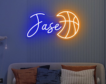 Custom Basketball Neon Sign Custom Name Neon Sign For Kids Dorm Wall Decor Bedroom Neon Kids Room Decor Basketball Sign Wall Decor Xmas Gift