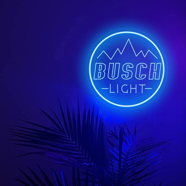 Busch Light Beer Neon Sign, Bar Club Pub Neon Sign, Bar/Business Logo decor, Personalized Gifts, Aesthetic Home & Room Decor, Led Neon Sign