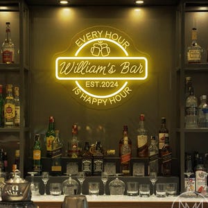 Insegna al neon personalizzata per bar, insegna luminosa USB, insegna al neon a LED per bar di casa, insegna per cocktail e birra, regali per la festa del papà, decorazioni da parete per bar, decorazioni per bar