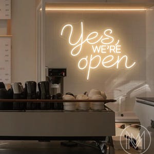 Yes We&#39;re Open Neon Sign, We Are Open Neon Light,LED Open Sign,Open Sign For Business Neon Sign,Open Lights,Open Sign,Open Sign For Window