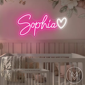 Letrero de neón con nombre personalizado, letrero con nombre para guardería, letrero LED con nombre, regalos para niños, luces de neón, regalos para adolescentes, decoración de pared, regalos de Navidad.