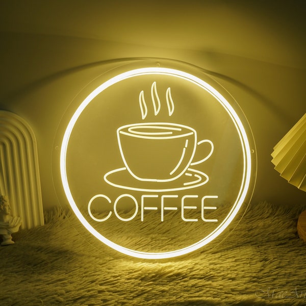 COFFEE Bar Light, 3D Engrave USB Neon Sign for Coffee Shop, Custom Shop Signage, Opening Gift, Party Event Decor, Neon Art