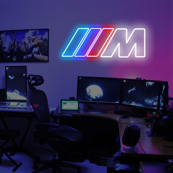 Bmw M Logo Auto Leuchtreklame | Custom Car Leuchtreklame | Amg Auto Leuchtreklame | Logo Leuchtreklame | Gamer Raum Dekor | Auto Neonlicht | Leuchtreklame Schlafzimmer