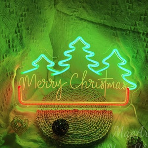 Merry Christmas Neon Sign, Christmas Led Sign Custom Neon Sign, home living Decor, Personalized Gifts, Party Event Decor Christmas Gifts