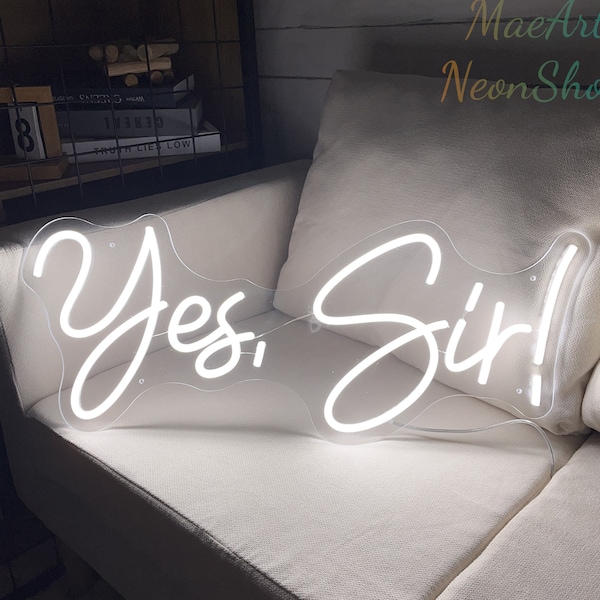 Yes Sir Neon Sign, Custom Neon Sign, Home Decor Wall Decor, Personalized Gifts for Baby, Led Neon Sign, Personalized Gifts, Party Decoration