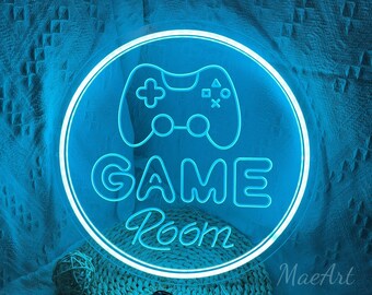 Game Room Neon Sign, Custom PC Gamer Sign, USB Light Up Sign, Gaming Wall Art, Gaming Room Decor, Gift For Boyfriend, Man Cave Wall Decor