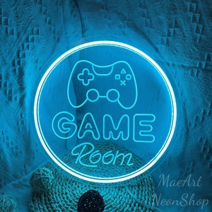 Game Room Neon Sign, Custom PC Gamer Sign, USB Light Up Sign, Gaming Wall Art, Gaming Room Decor, Gift For Boyfriend, Man Cave Wall Decor