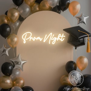 Letrero de neón para la noche de graduación, Letrero para la noche de graduación, Letrero de neón para la graduación 2025, Decoración de pared para la clase de 2025, Decoración para fiesta de graduación, Decoración de graduación