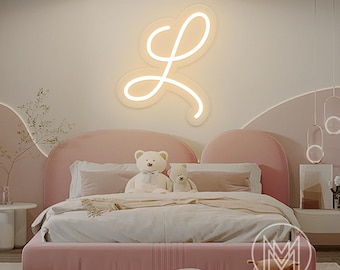 Custom Letter A-Z Neon Sign,LED Name Neon Light, Children's Bedroom Home Wall Art,Dorm Decor,Personalized Christmas Gift For Kid