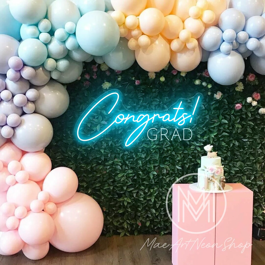 Congrats Grad Neon Sign Custom 2026 Grad Party LED Neon Light Congrats ...