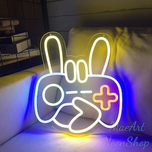 Gamepad LED Neon Lights | Gamer Neon Sign | Game Room Sign | Gamer Room Wall Decor | Best Gamer Gifts for Boys, Kids | Personalized Gifts