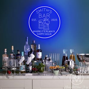 Custom Bar Neon Sign Man Cave Neon Sign Whiskey Cocktail Tequila Bar Sign Light Bar Sign Beer Signs Personalized Gifts For Him Gifts For Dad