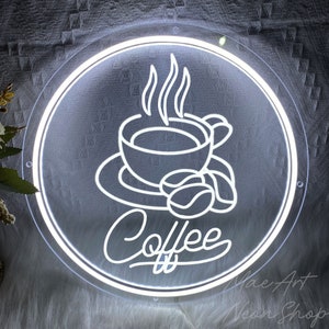 Coffee Neon Sign, Coffee Bar Sign, USB Led Light Up Sign, Coffee Sign for Kitchen, Coffee Bar Decor, Kitchen Wall Decor, Coffee Shop Decor