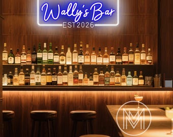 Custom Bar Neon Sign, Custom Home Bar Sign, Bar Club Signage, Bar Decor, Gift for Dad, Man Cave Decor, Home Bar Neon Sign, Custom Bar Sign