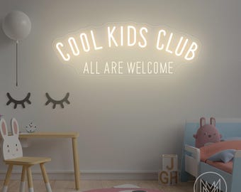 Cool Kids Club Neon Sign, Custom Playroom Decor