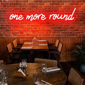 Mais um letreiro de neon redondo, letreiro de neon para coquetéis, decoração de cozinha e sala de jantar, letreiro de neon para bar, letreiro de bebida para festa, decoração de festa de casamento, decoração de parede de bar