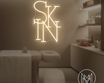 Skin Neon Sign,Custom Beauty Salon Neon Sign,Skincare Salon Decor,Esthetics Wall Decor,Spa Studio Decor,Skincare Wall Sign