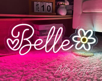 Aangepaste neonnaambord, led-naamneonbord, led-neonlicht, decor kinderkamer, slaapkamerbord, cadeau voor kinderen, baby verjaardagscadeaus slaapzaal muur decor