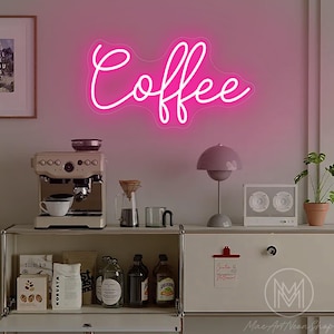 Placa de neon para café, placa de café personalizada, sinalização de loja de cafeteria, logotipo comercial, placa de cafeteria, arte neon "Mas Primeiro Café", placa de boas-vindas