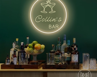 Custom Bar Neon Sign Bar Open Neon Sign Cocktails Neon Sign Light Up Sign Home Bar Wall Decor Neon Bar Signs Man Cave Decor