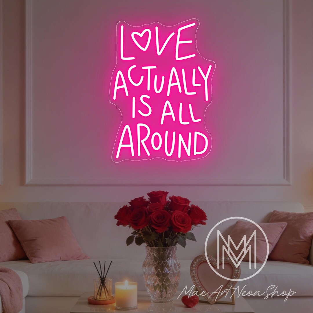 Love Actually Neon Sign,valentine Neon Sign,wedding Led Light,heart ...