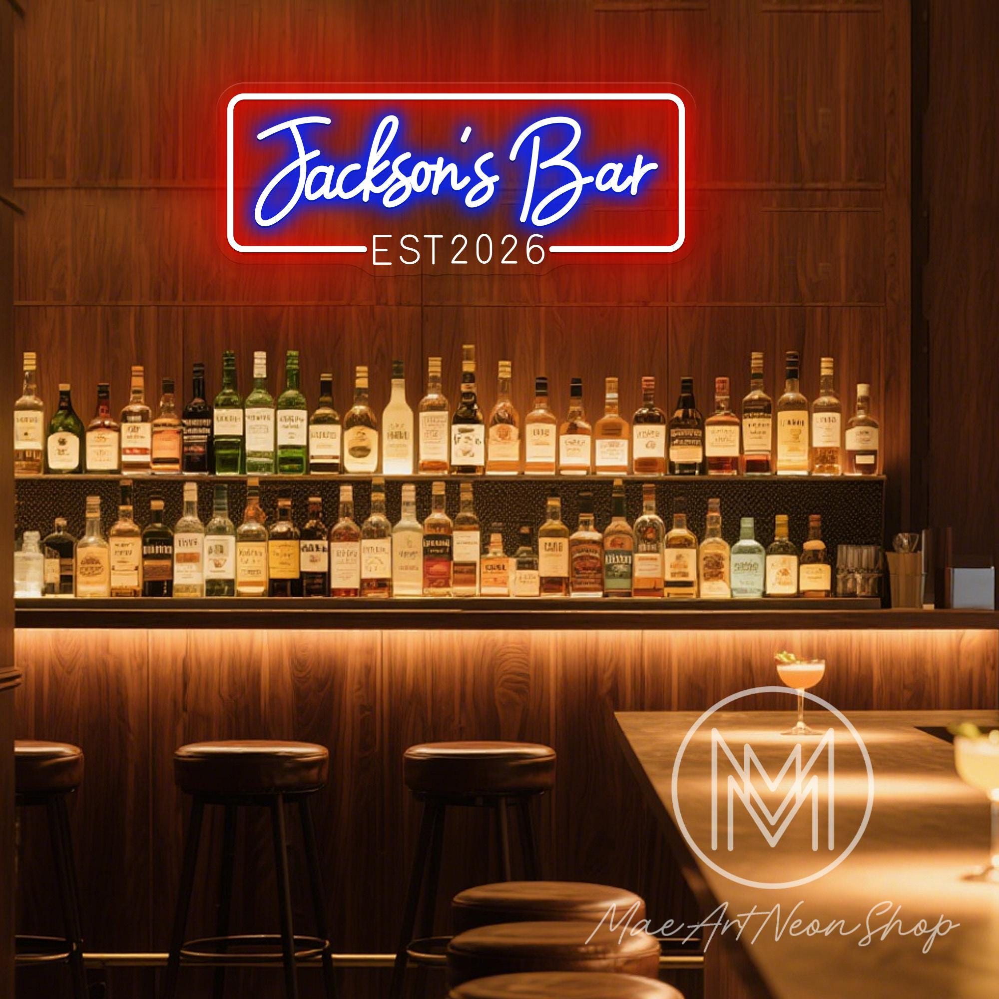 Custom Bar Neon Sign, Custom Home Bar Sign, Bar Club Signage, Bar Decor ...