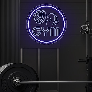 Crossfit Gym Neon Sign, USB Light Up Sign, Home Gym Decor, Gym Motivational Quotes Wall Led Fitness Decoration Personalized Business Sign