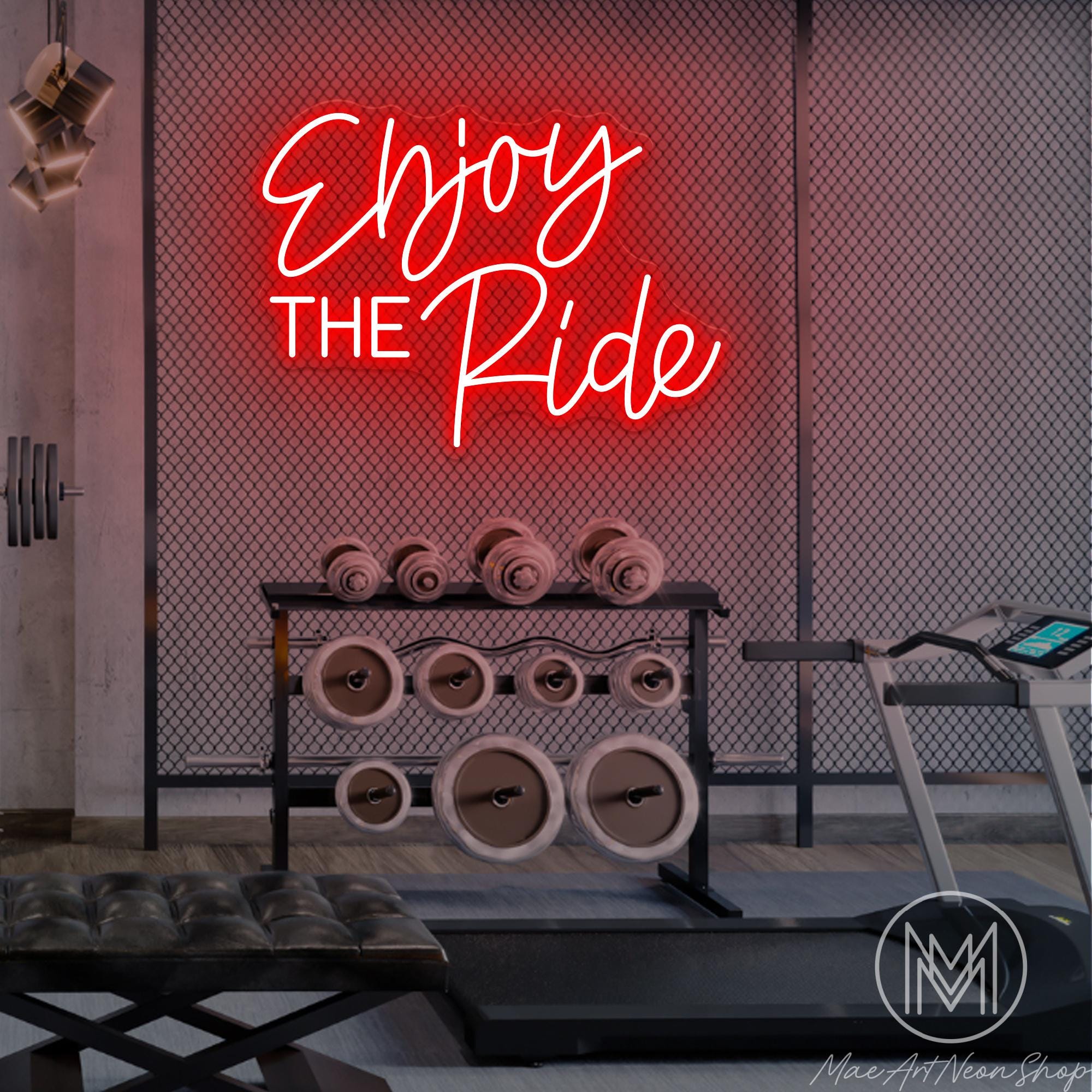 Enjoy The Ride ネオンサイン ホームジム LED ネオンライト スポーツ